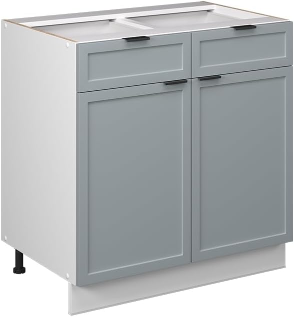 Vicco Meuble pour Four Fame-Line, Blanc Haute Brillance/Blanc, 60 cm avec étagères Ouvertes