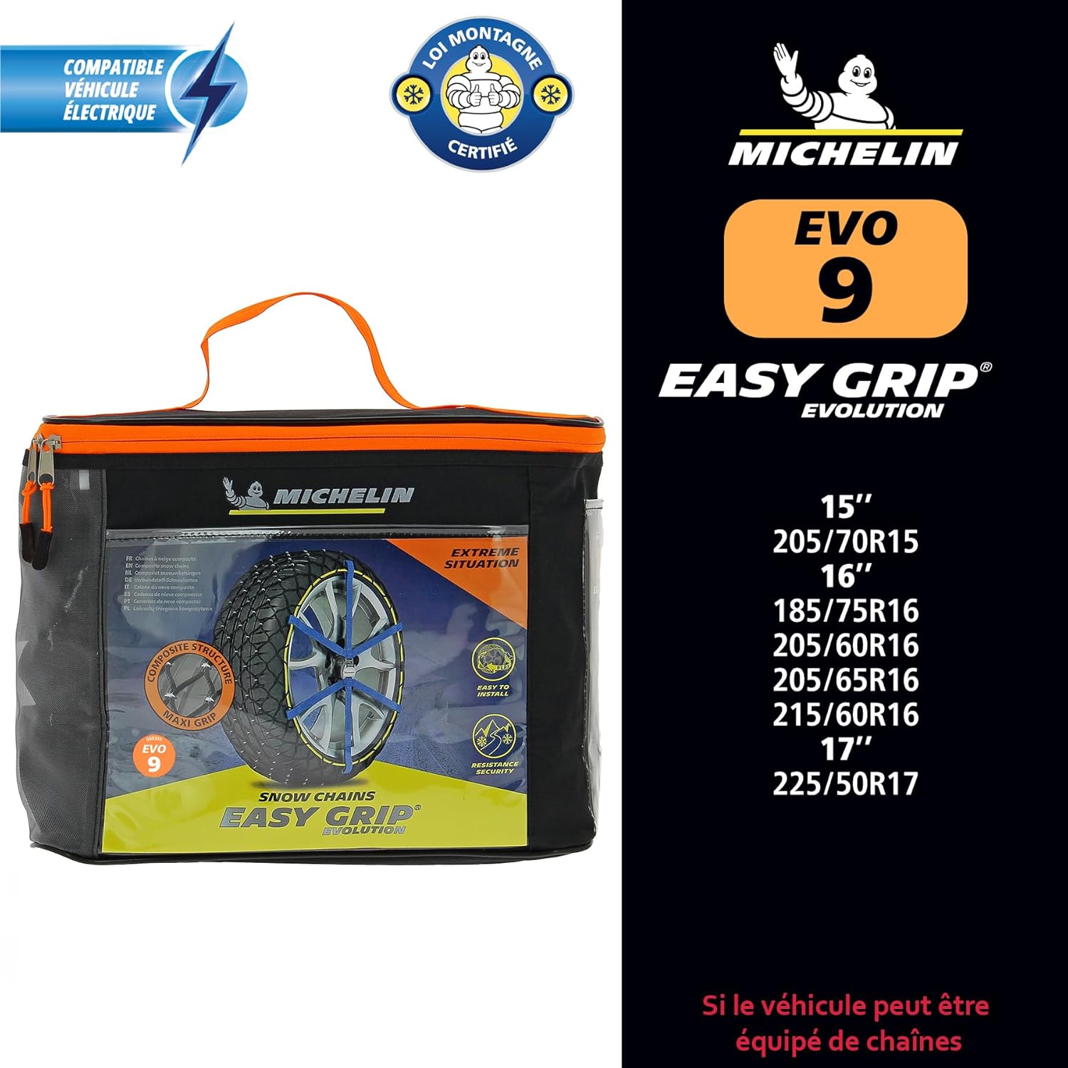 Michelin 008307 Easy Grip Evolution Chane à Neige Composite, EVO 7