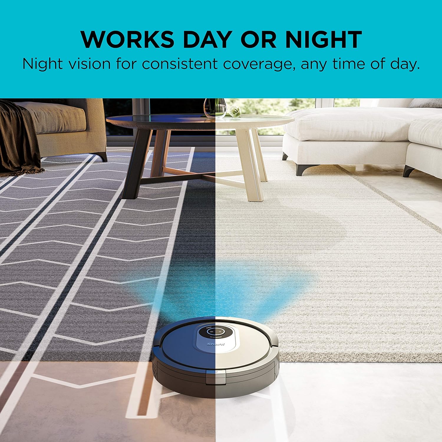 Shark AI Robot Vacuum, Smart Mapping|Scheduling|Pet Hair Pick Up|Logical Navigation, Black/Silver (RV2001), Carpet