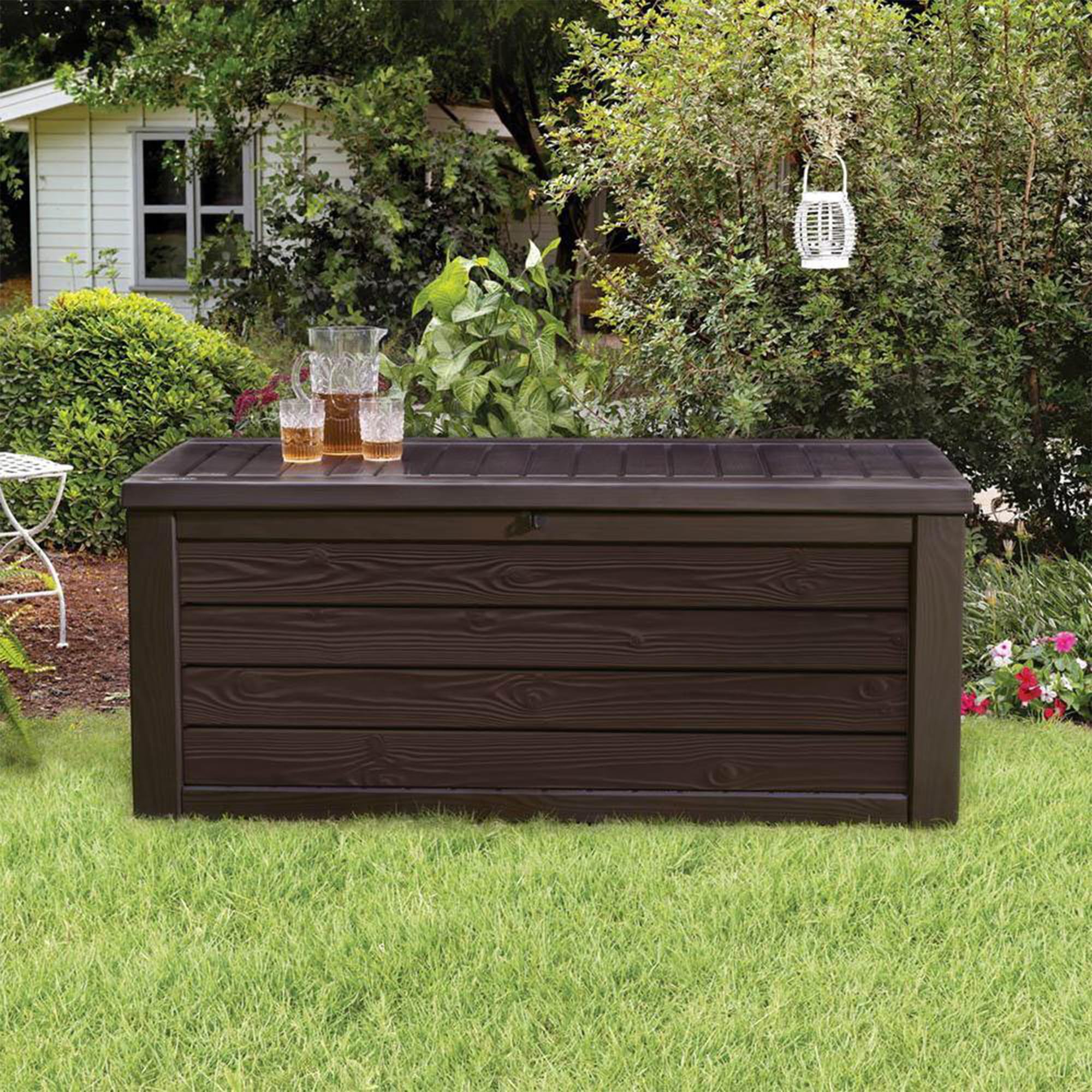 Keter Westwood 150 Gallon Plastic Outdoor Storage Deck Box