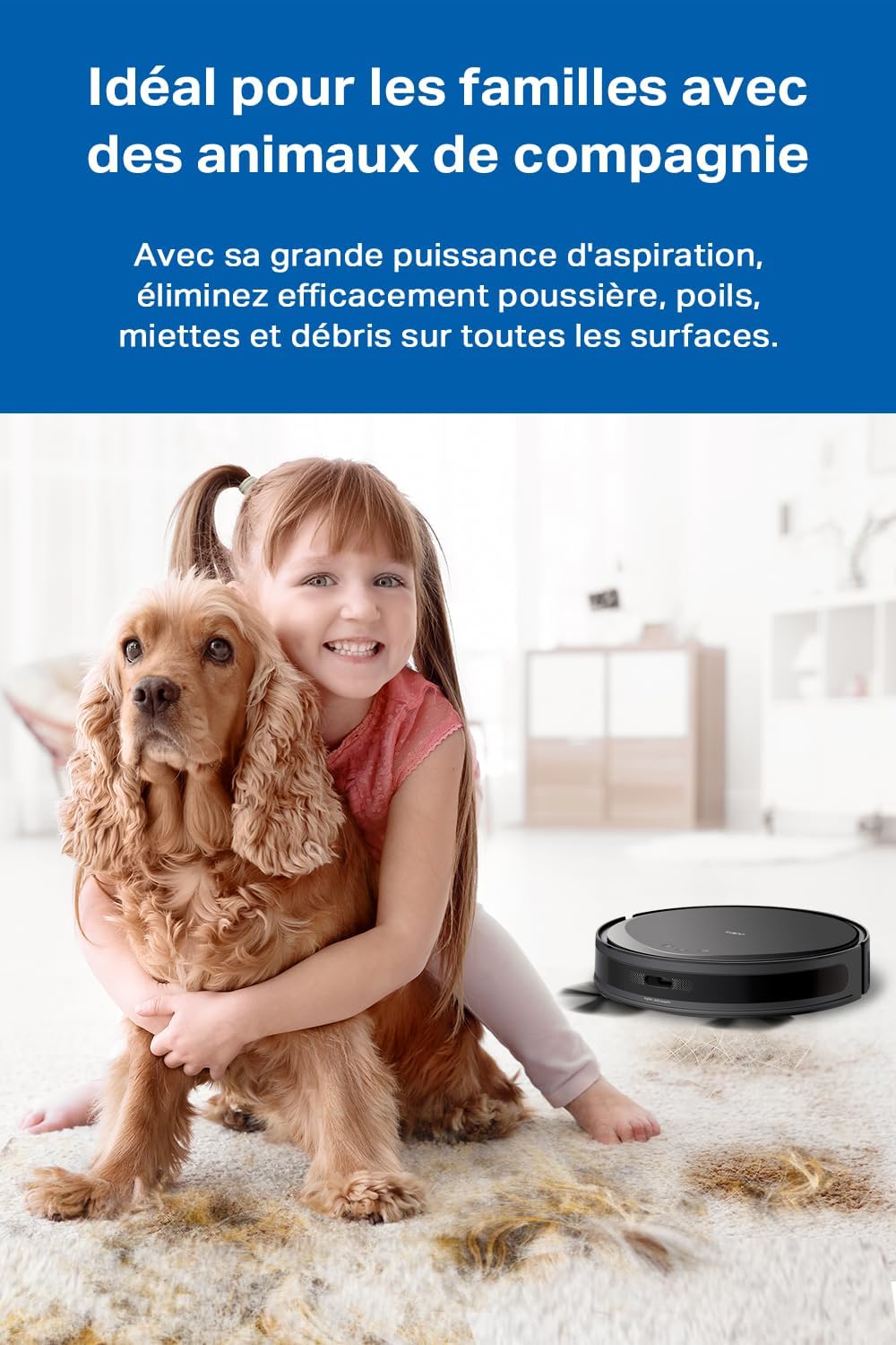 Tapo Aspirateur Robot Laveur 2 en 1 RV20Max Plus, Vidage Automatique, Silencieux Ultra Fin, Ultra puissante de 5300Pa, Navigation LiDAR, Auto-Charge Autonomie 180min, Tapis et Poils d'animaux