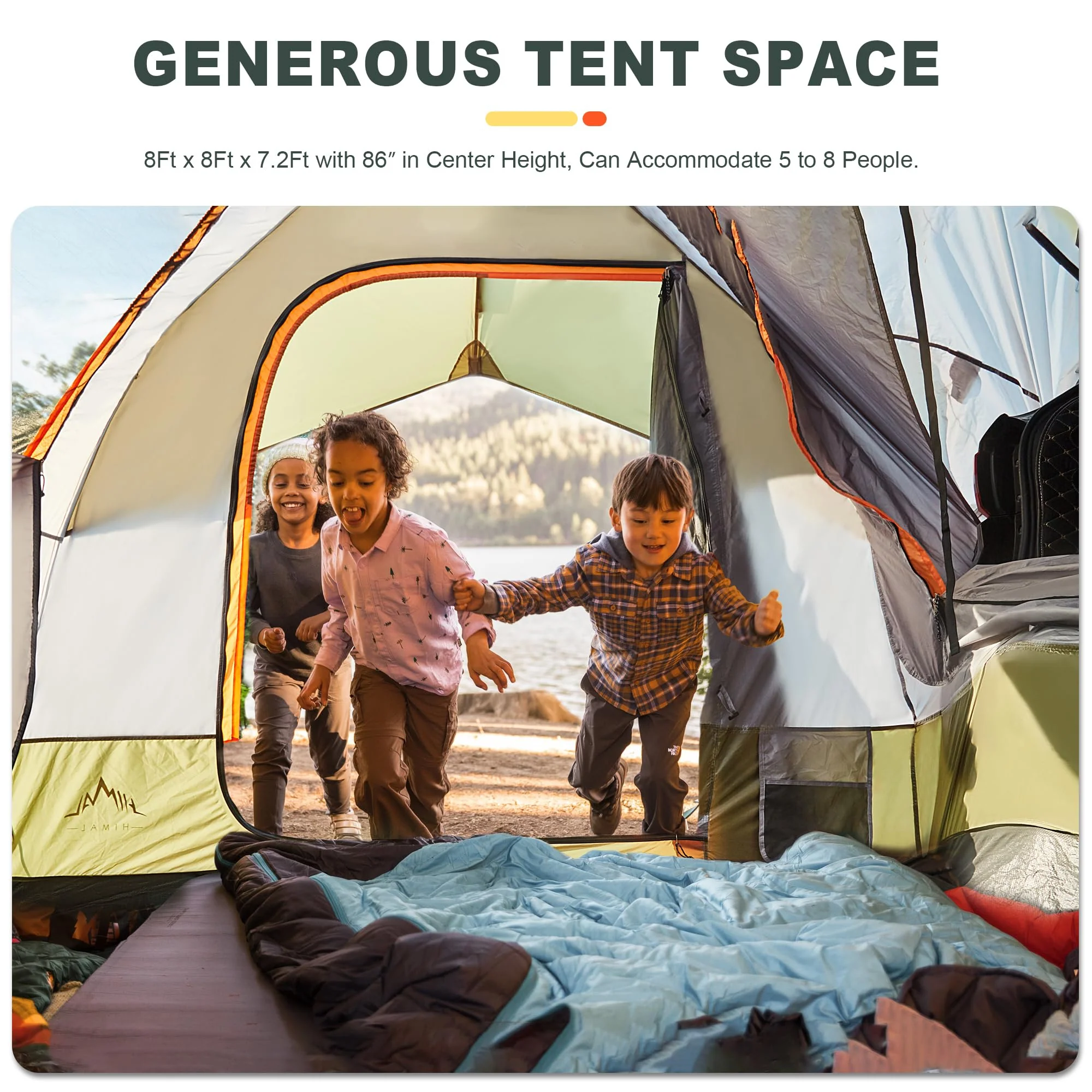 GoHimal Waterproof SUV Tent for Camping, 8FT L x 8FT W x 7.2FT H