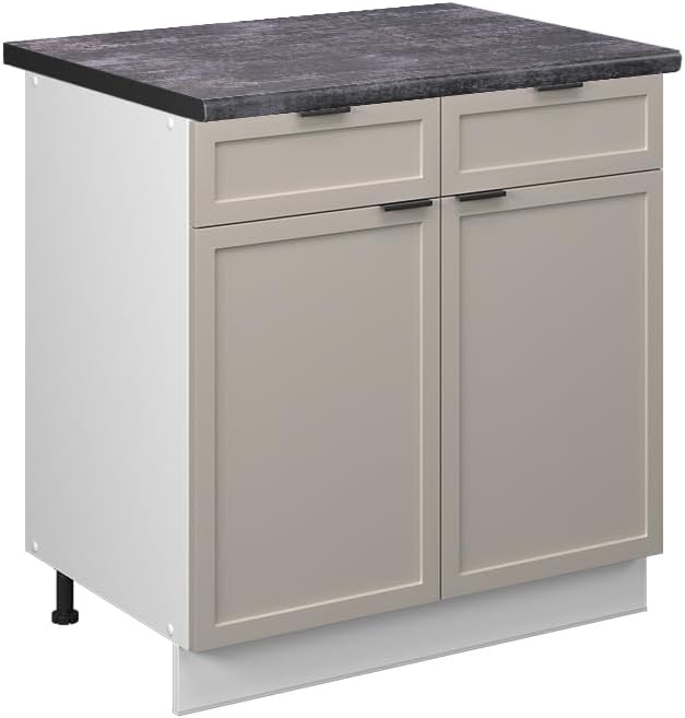 Vicco Meuble pour Four Fame-Line, Blanc Haute Brillance/Blanc, 60 cm avec étagères Ouvertes