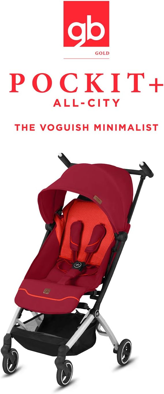 gb Gold Poussette Pockit+ All Terrain, Ultra-compacte, De 6 mois jusqu'à 22 kg (4 ans env.), Velvet Black