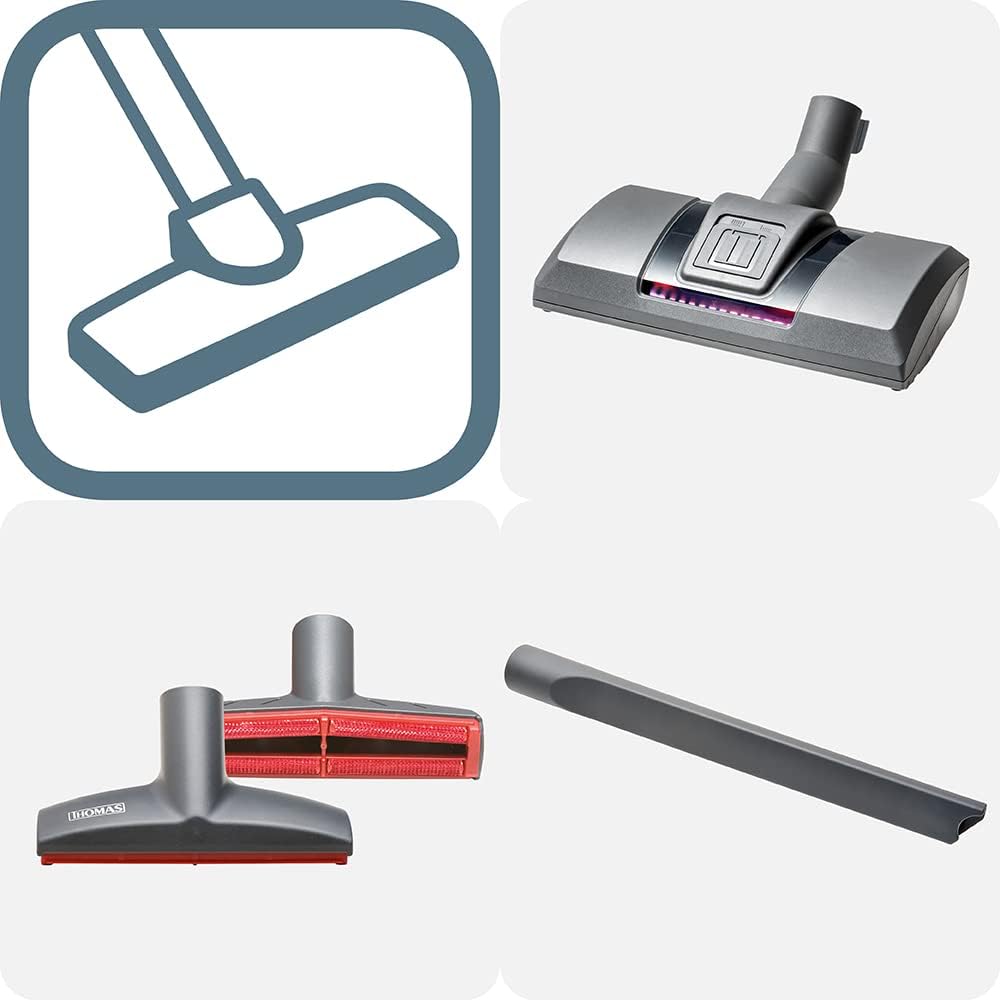 THOMAS AQUA + PET & Family Aspirateur aquafilter: élimine rapidement les poils d'animaux et odeurs animales, Orange/Gris