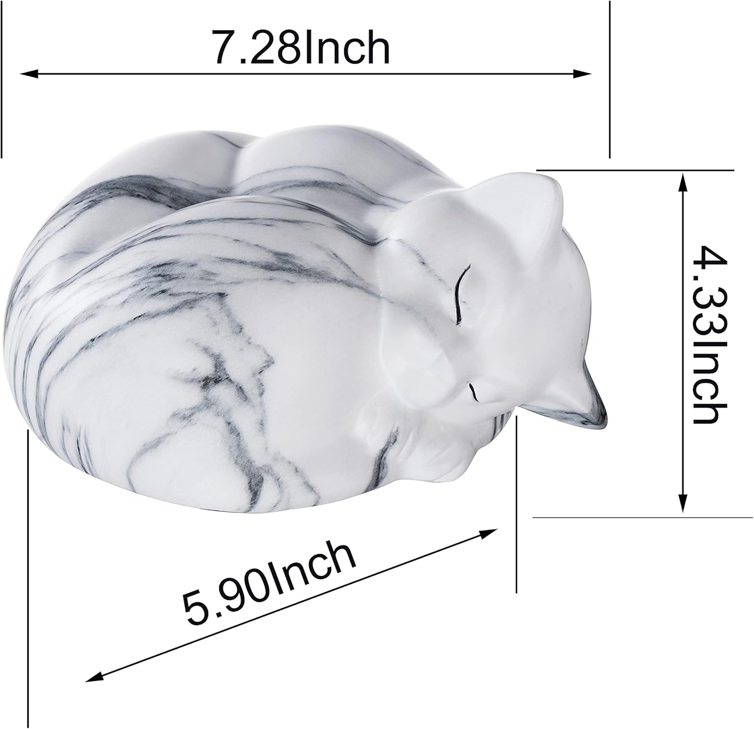 Kriss Art Urne pour animal de compagnie, urne de crémation en résine pour chat, urne pour cendres, urne pour petit animal