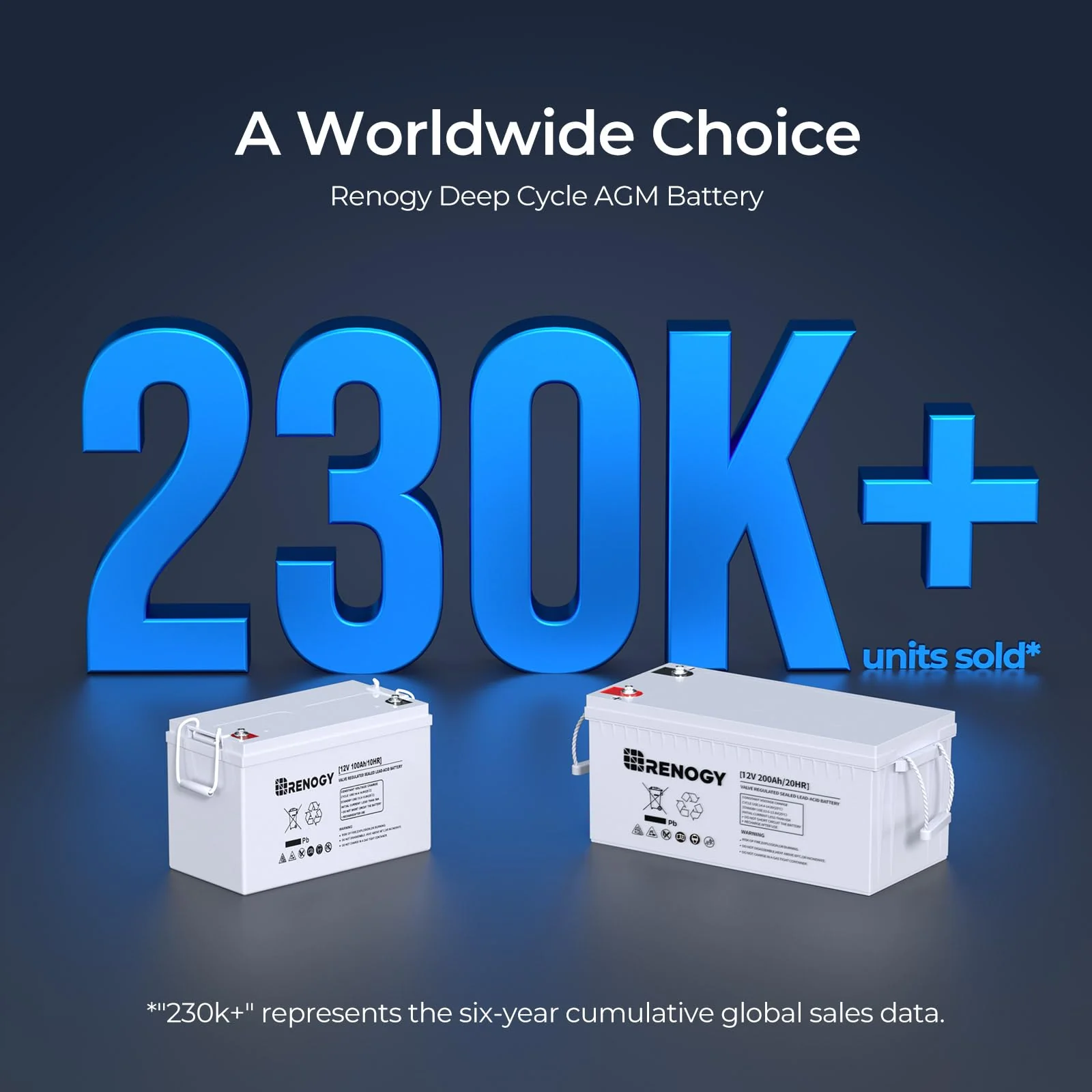 Renogy Deep Cycle AGM 12 Volt 100Ah Battery
