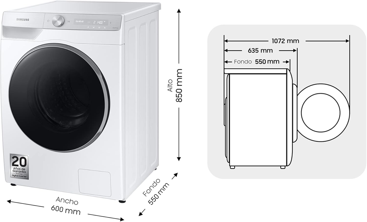 Machine à laver Samsung WW90T936DSH 9 kg