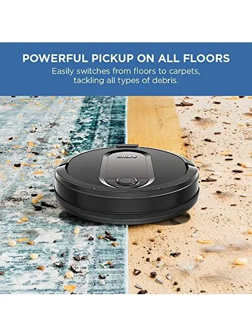 Shark AV1010AE IQ Robot Vacuum with XL Self-Empty Base, Bagless, 45-Day Capacity, Advanced Navigation, Alexa & Wi-Fi, Multi-Surface Brushroll, for Pets, Dander & Dust, Carpet & Hard Floor, Black