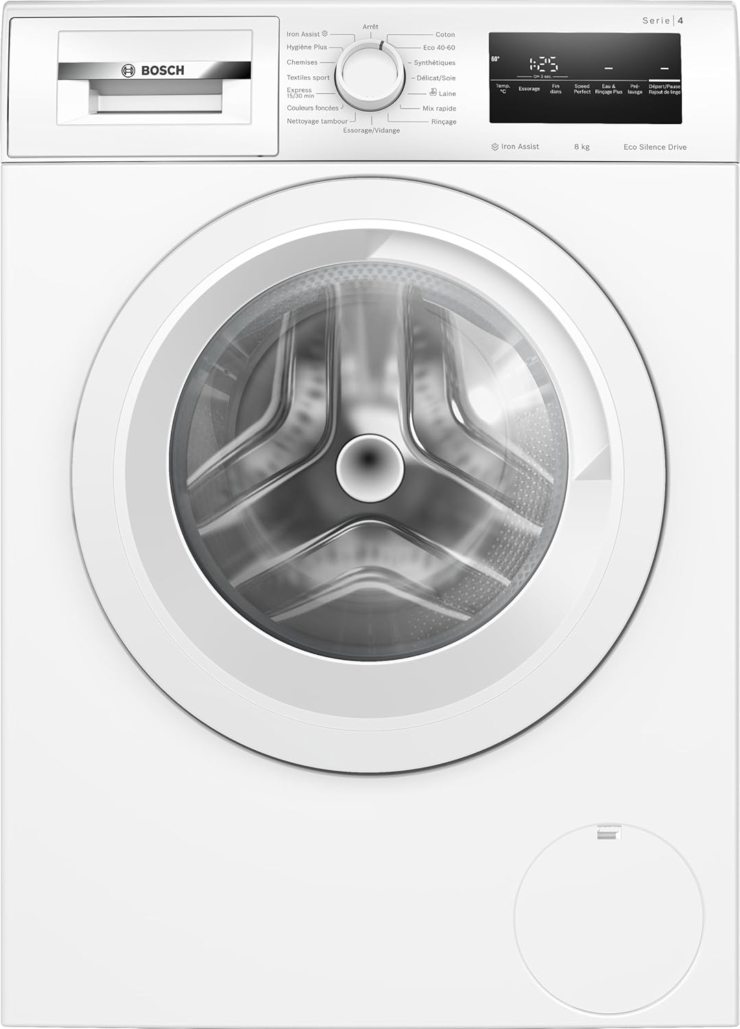 Bosch WAN24228FR, Série 4, Lave linge hublot, 8 kg, 1200 trs/min, Blanc