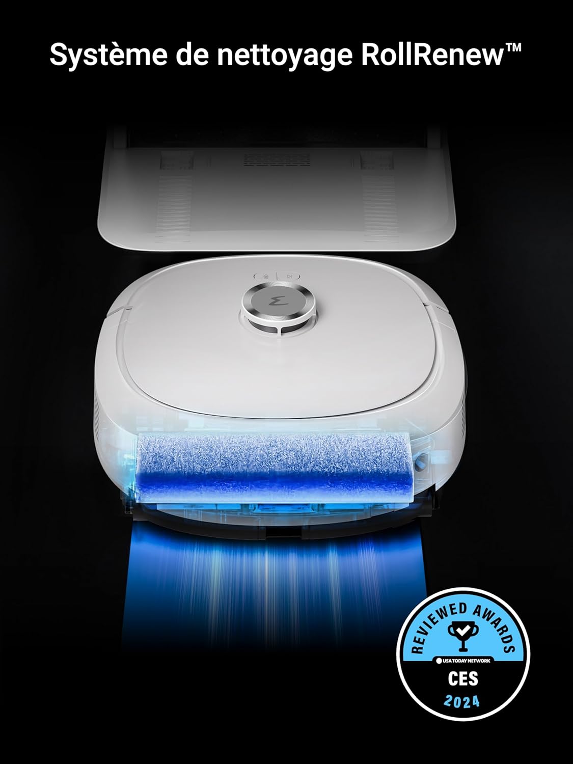 EUREKA J15 Pro Ultra Aspirateur Robot,Robot Aspirateur Laveur 16200 Pa,Nettoyage des Bords,Brosse Anti Enchevêtrement,Lavage de Serpillière à l'eau Chaude 75℃,Base autonettoyante