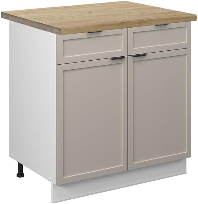 Vicco Meuble pour Four Fame-Line, Blanc Haute Brillance/Blanc, 60 cm avec étagères Ouvertes