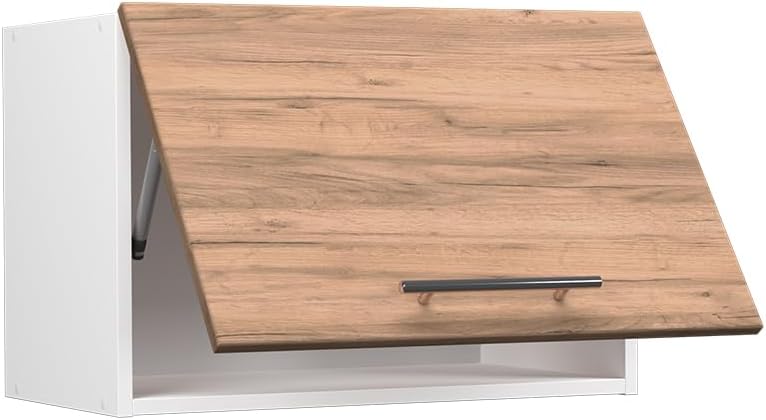 Vicco Meuble pour Four Fame-Line, Blanc Haute Brillance/Blanc, 60 cm avec étagères Ouvertes