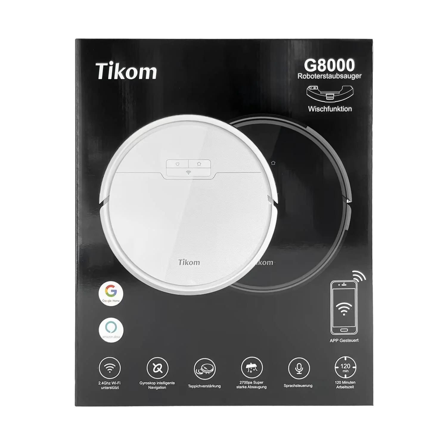 Tikom Robot Vacuum and Mop, G8000 Robot Vacuum Cleaner