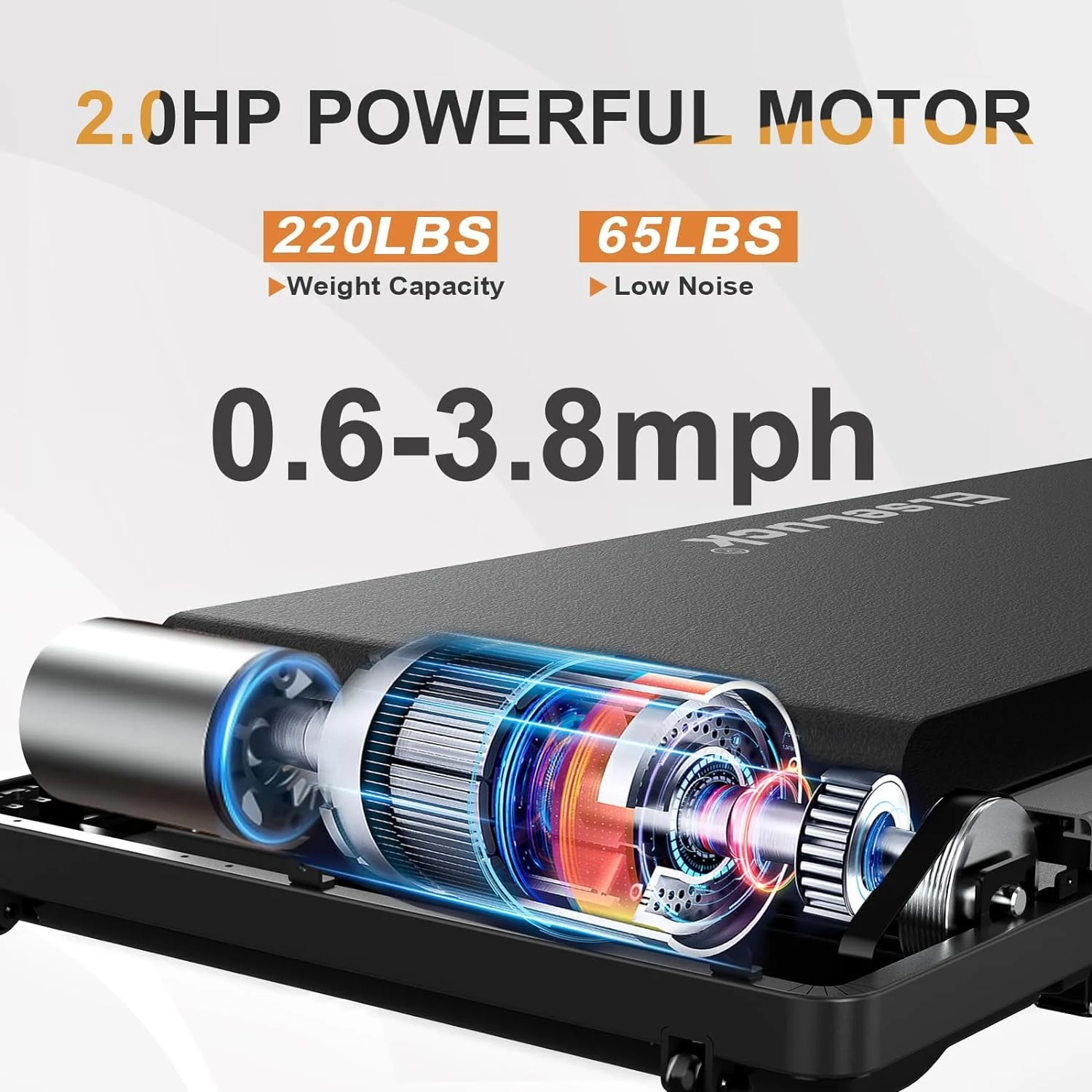 Elseluck Walking Pad, Under Desk Treadmill for Home Office