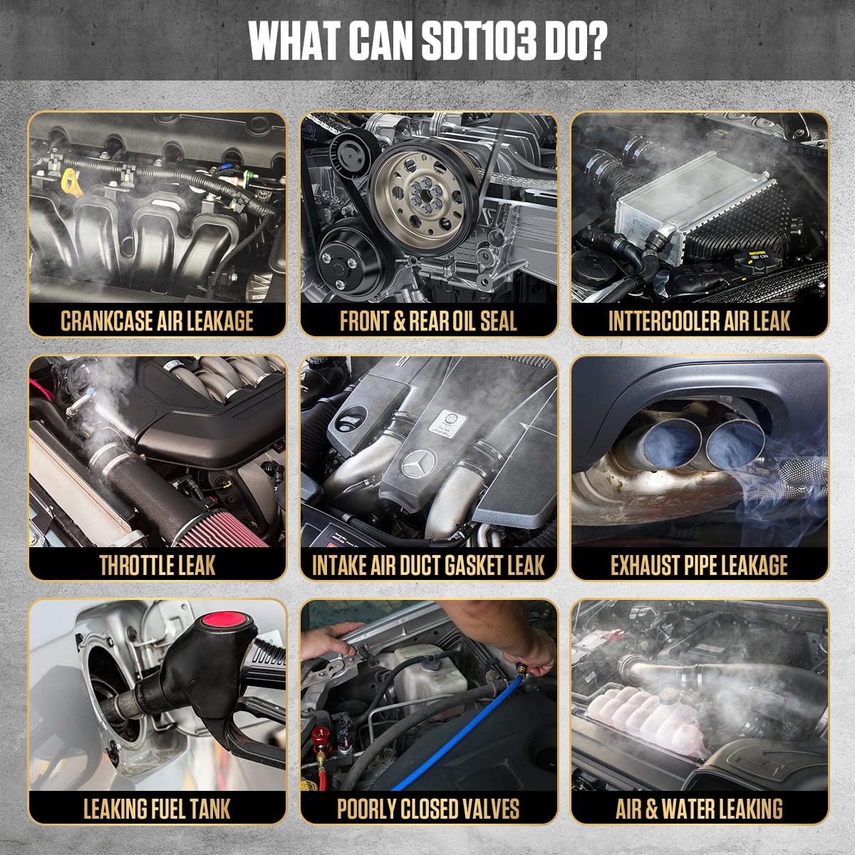 AUTOOL Smoke Machine Automotive Leak Detector