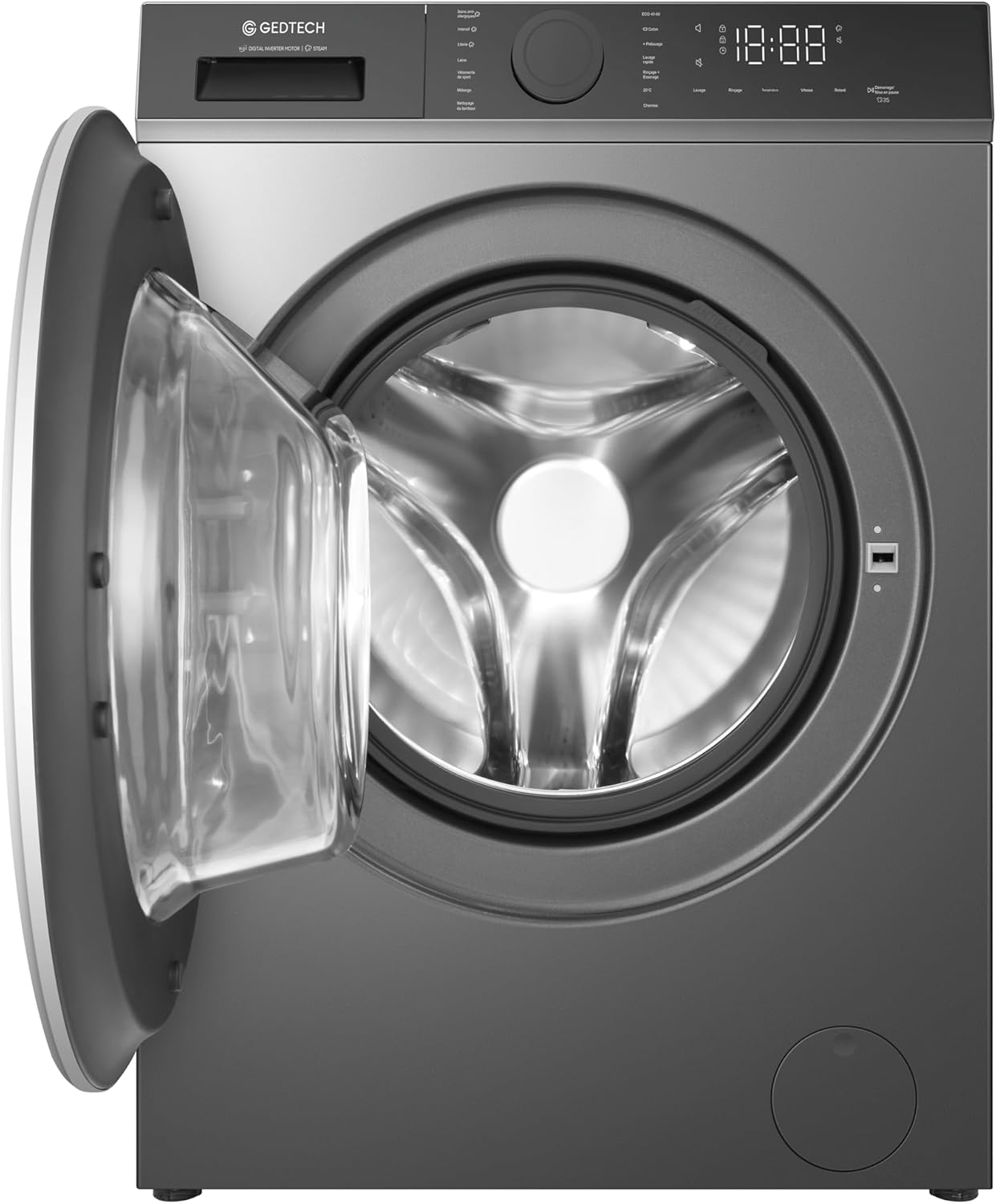 Lave-linge frontal GEDTECH GLL71200WH - 7 Kgs - 1400 tr/mn - 16 programmes - Eco - Intensif - Rapide – Très Faible conso