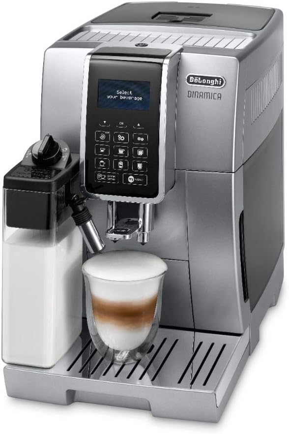 De'Longhi Dinamica Machine a Café Grain ECAM350.55.B Cappuccino et Expresso, 1.8L, Noir