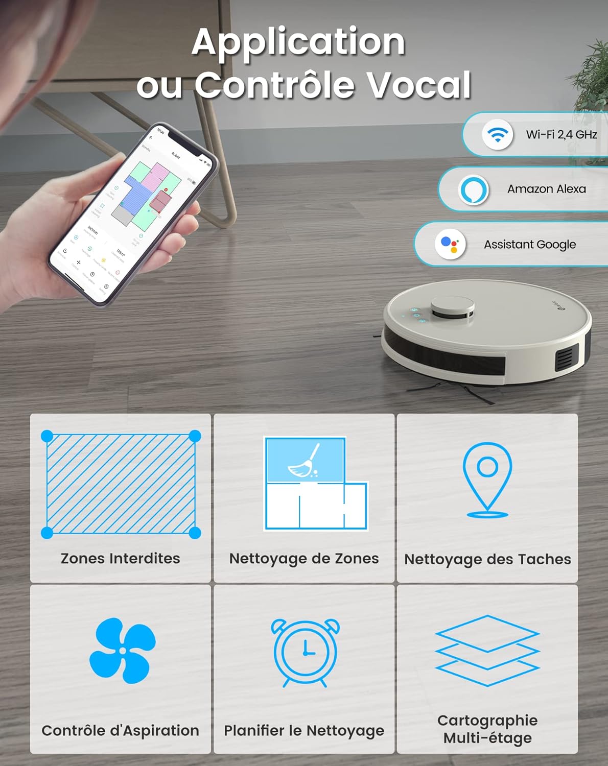 Lefant Robot Aspirateur Laveur Robot 2 en 1 4000Pa,Navigation LiDAR,Cartographie Multi-étage,Zones Virtuelles, Connecté Alexa/APP/WiFi,Idéal pour Poils d'animaux Tapis Sols Durs,M1 Champagne
