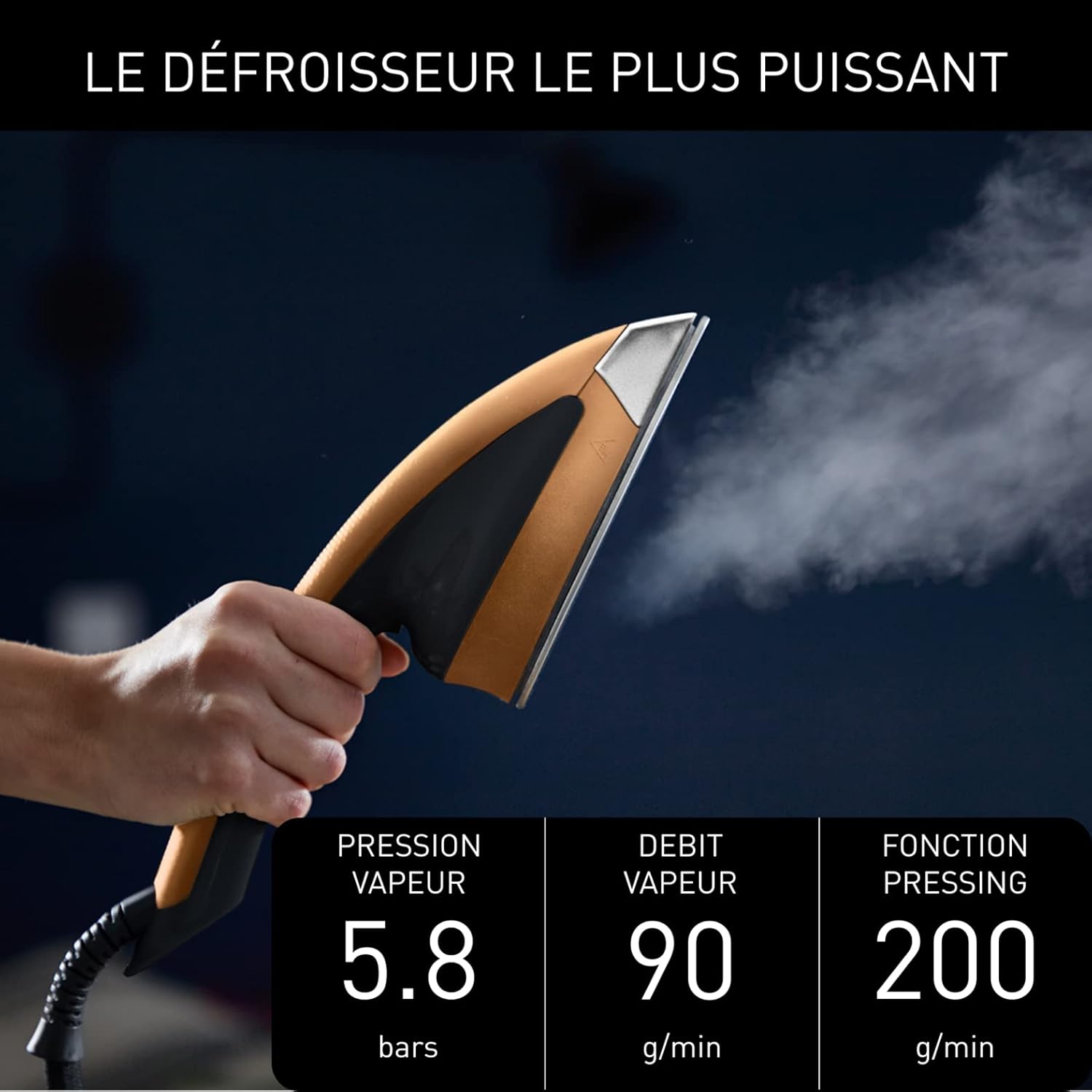 Calor Ixeo Power solution de défroissage tout-en-un, 2170 W, Fer à repasser avec planche Smartboard intégrée 3 positions, Pression d'une centrale vapeur de 5,8 bars, Fabriqué en France QT2020C0