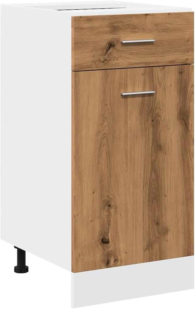 vidaXL Armoire à Micro-Ondes Placard Armoire de Rangement Meubles de Cuisine avec 4 Etagères Intérieur Maison Gris Béton 60x57x207 cm Aggloméré