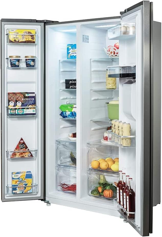 CHIQ Réfrigérateur autoportant 317L à Inverter, 322 l, sans givre, flux d'air multiple, congélation rapide, électronique tactile, compresseur avec garantie de 12 ans, efficacité améliorée, noir