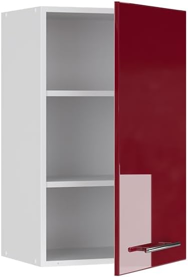 Vicco Meuble pour Four Fame-Line, Blanc Haute Brillance/Blanc, 60 cm avec étagères Ouvertes