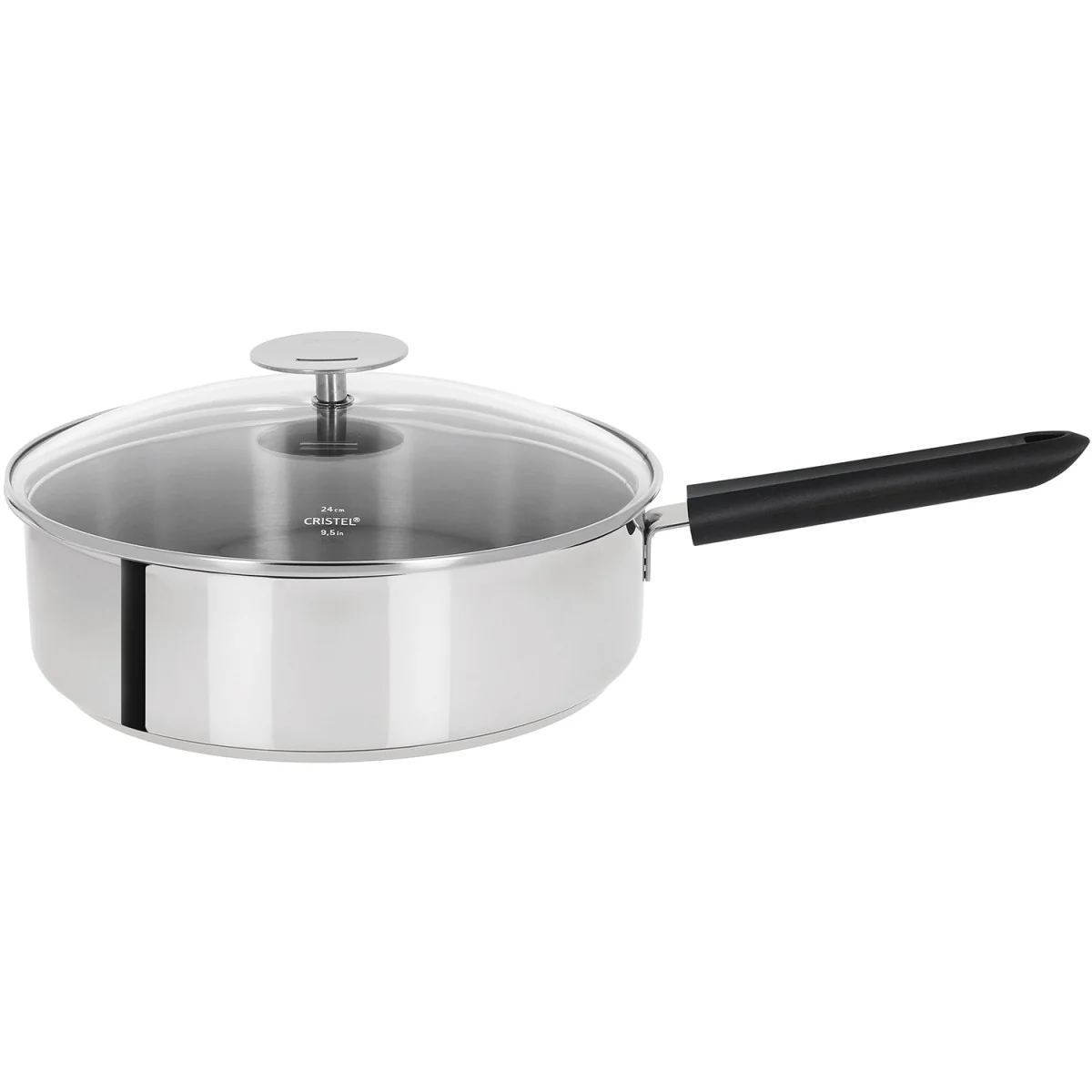 Sauteuse inox avec couvercle 24cm Cristel