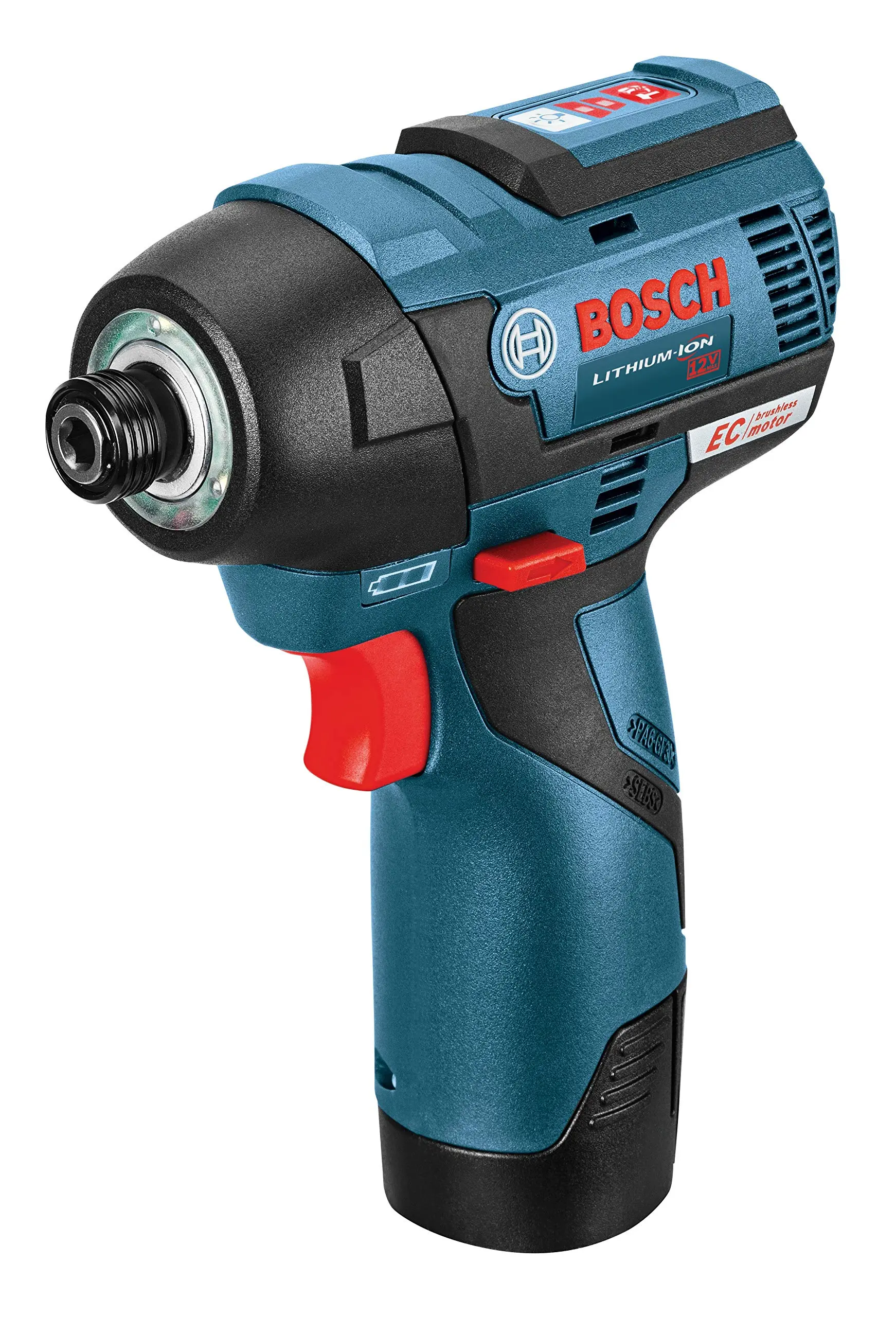 BOSCH CLPK22-120 12V Max Cordless 2-Tool 3/8 in. Drill/Driver and 1/4 in. Impact Driver Combo Kit with 2 Batteries, Charger and Case,Blue