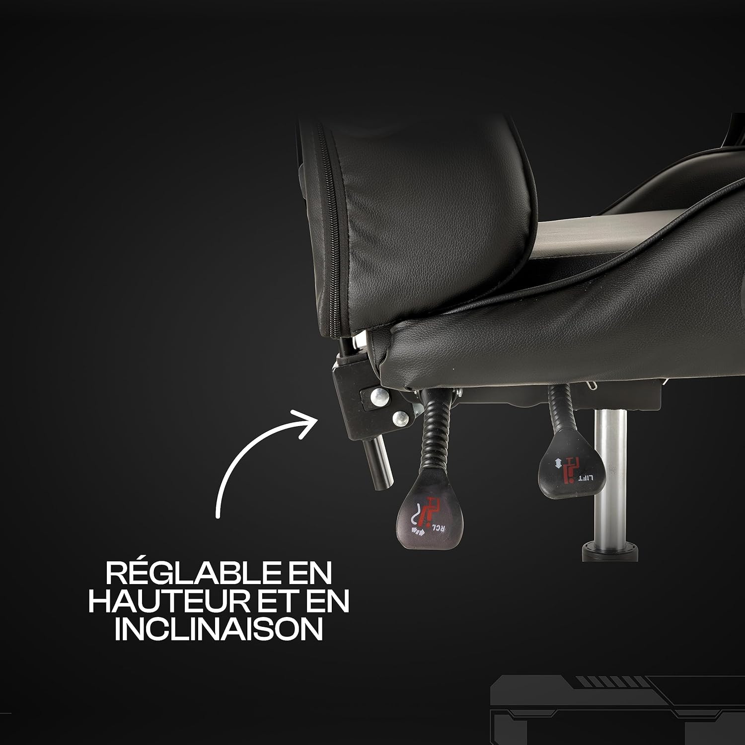 Baroni Home Chaise de Gaming, Chase de Jeux Ergonomique Chaise de Bureau avec Confortable Dossier réglable, Appui-tête et Soutien Lombaire, Blanc