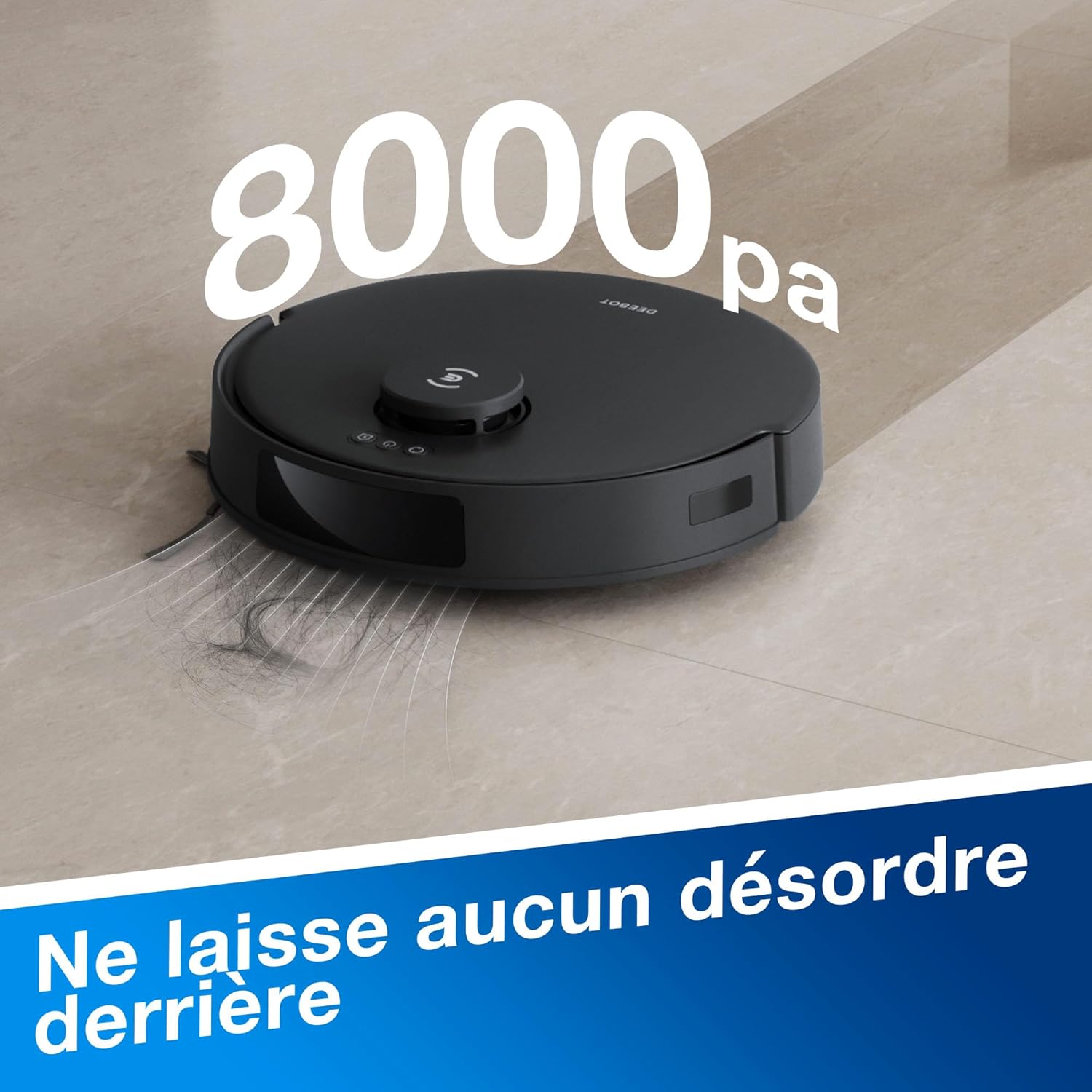 ECOVACS Aspirateur Robot DEEBOT N20 Plus, Robot Aspirateur Laveur 8000Pa avec vidange Automatique poussière, Nettoyage Autonome de 45 Jours, Batterie 300 Min, Anti-Tangle, Tapis et Poils d'animaux