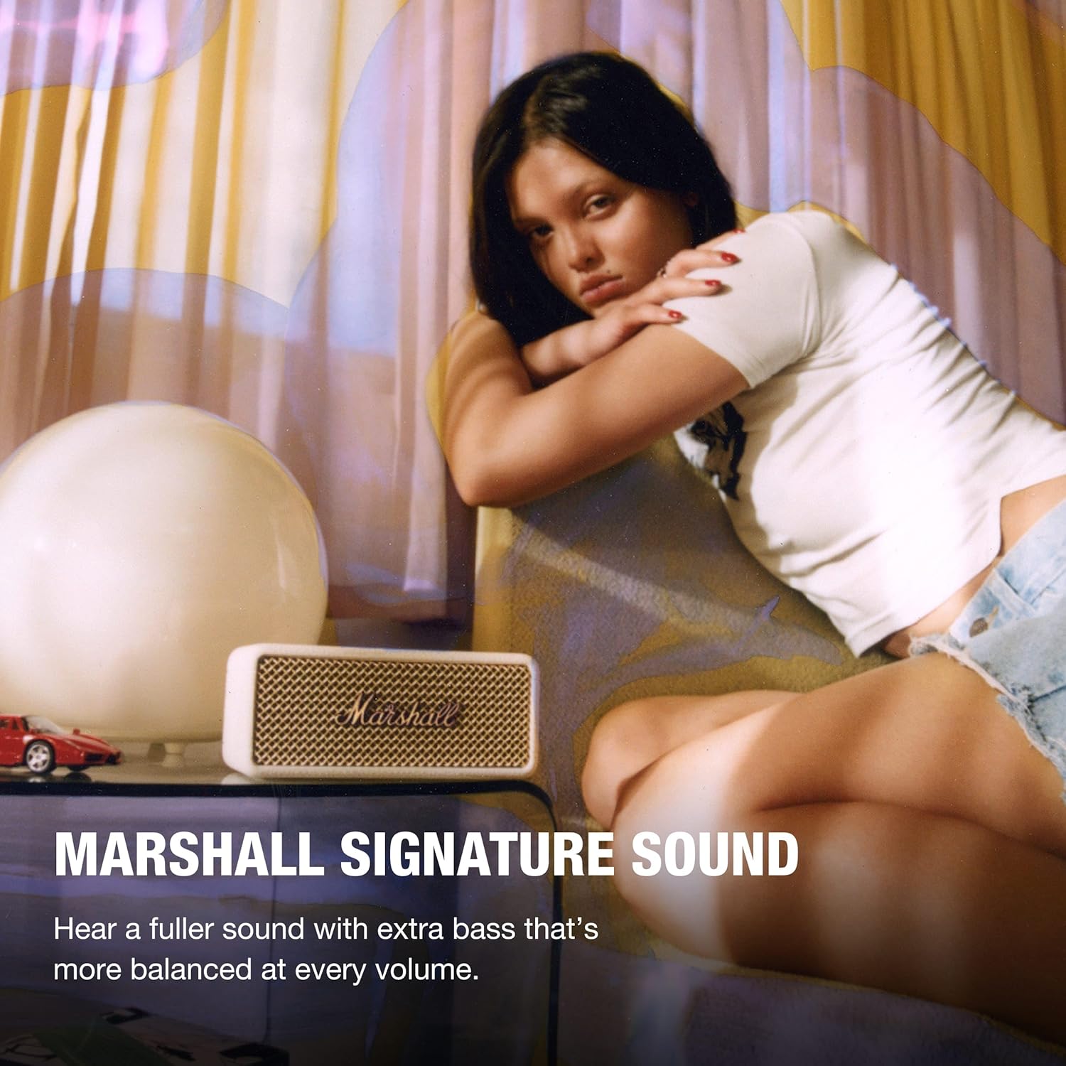 Marshall Emberton III Enceintes Bluetooth Portables, sans Fil, IP67 Résistant à la Poussière et à l'eau, Plus de 32 Heures de Lecture, Charge Rapide - Noir & Laiton