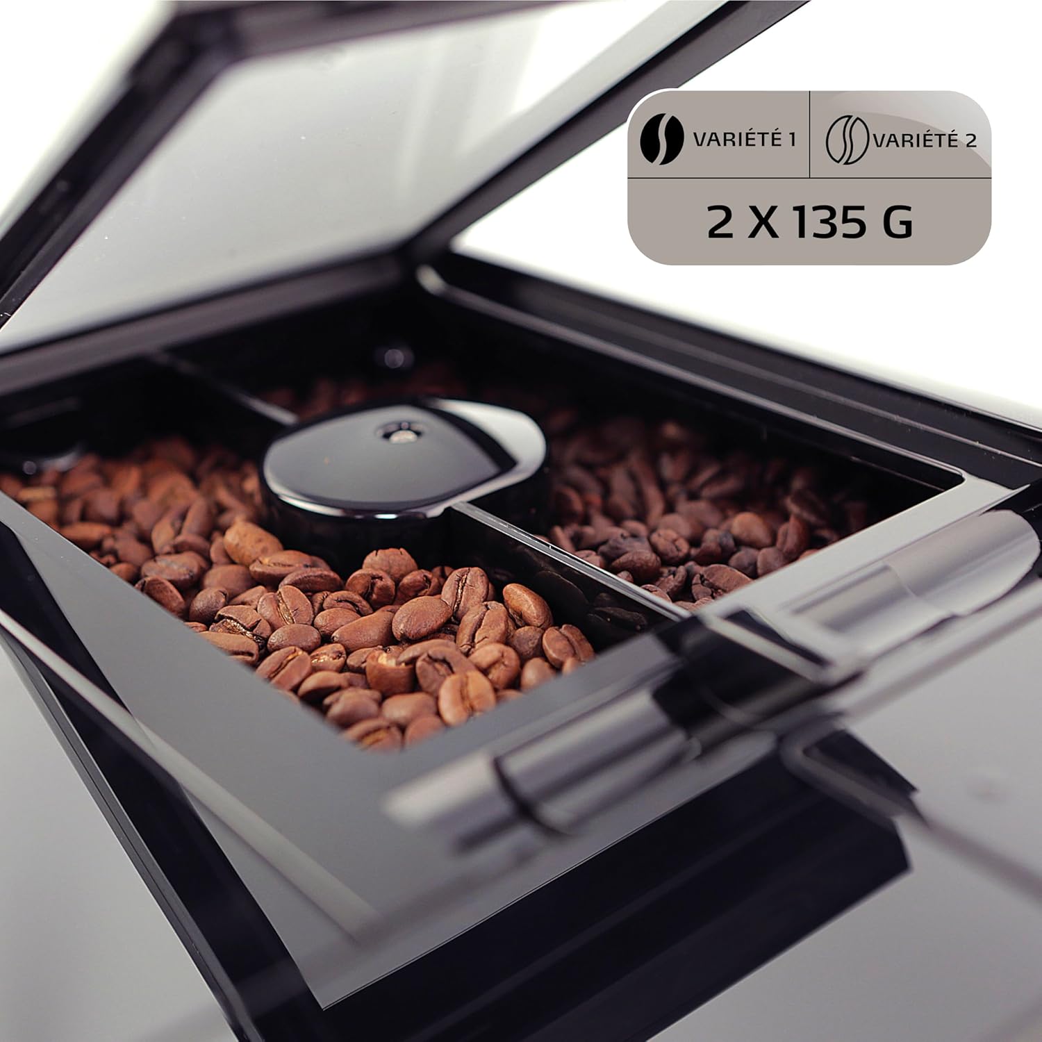 Melitta Barista T Smart Argent, Machine à Café à Grain avec Broyeur, Connectée, Système One Touch, Double bac à grains, 18 spécialités, Mode 1 à 2 Tasses, Écran Couleur TFT, F831-101