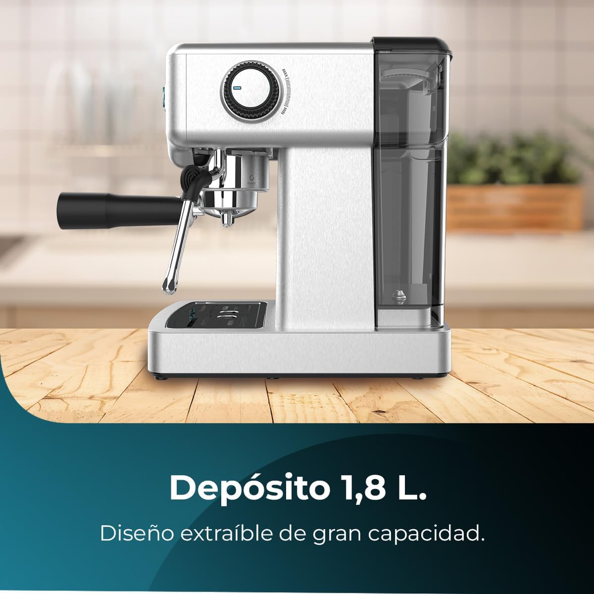 Cecotec Machine à café Express Power Espresso 20 Barista Cream. 2 Thermoblocks, 20Bars, Manomètre, Mode Auto pour 1 et 2 Café(s), Buse vapeur Orientable, Conduit pour Infusions, 2900W.