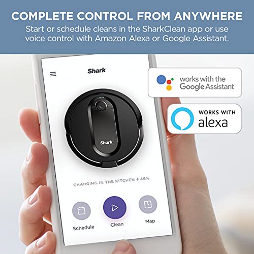 Shark RV2502AE AI Ultra Robot Vacuum with XL HEPA Self-Empty Base, Bagless, 60-Day Capacity, LIDAR Navigation, Smart Home Mapping, UltraClean, Perfect for Pet Hair, Compatible with Alexa, Black