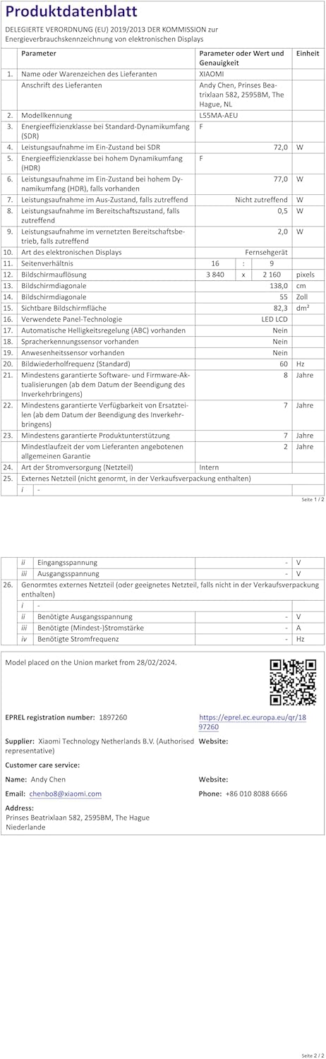 Xiaomi TV A 43 2025, MEMC, GoogleTV, Smart TV, Netflix