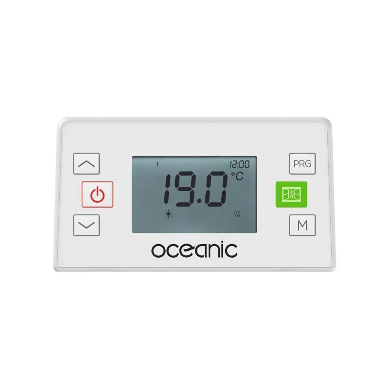 Radiateur électrique Fixe A Inertie Seche Céramique 1500w Oceanic Rubis - Design Galbé - Blanc - Nf Oceanic