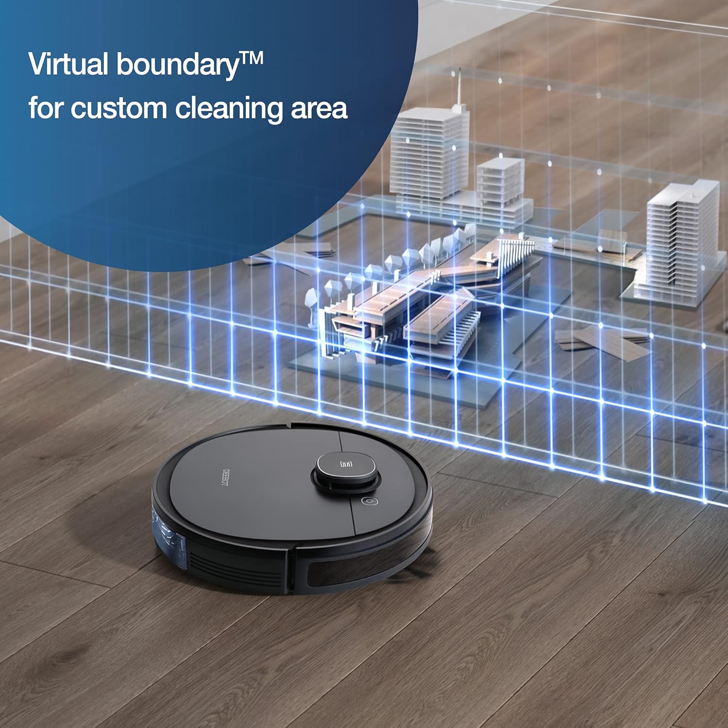 ECOVACS X8 PRO OMNI Robot Aspirateur Laveur avec Station Tout-En-Un, Puissance 18000Pa, Nettoyage Automatique Instantané OZMO ROLLER, Nettoyage à l'eau chaude 75℃, Ajout Solution Nettoyage Automatique