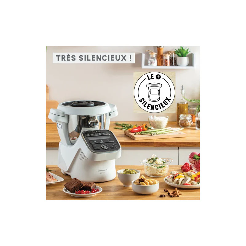 Robot Cuiseur Cuisine Companion Xl 4,5l 8-10pers 12 Prog 5acc Livre 300   - Hf80db10.g Moulinex