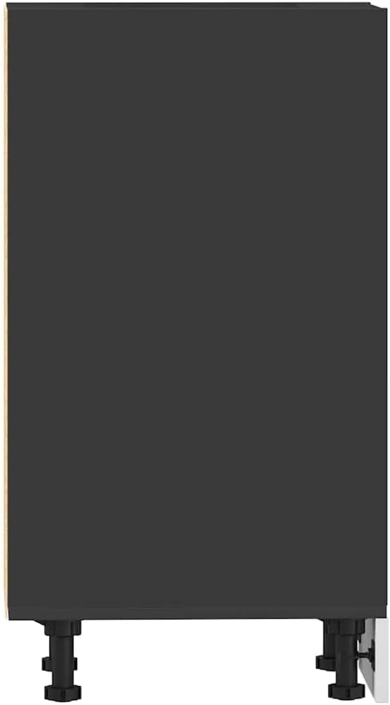 vidaXL Armoire à Micro-Ondes Placard Armoire de Rangement Meubles de Cuisine avec 4 Etagères Intérieur Maison Gris Béton 60x57x207 cm Aggloméré