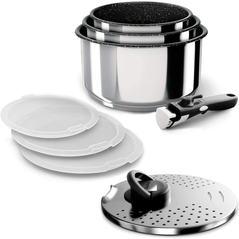 391508, Casseroles 16,18,20cm, Inox, 8pièces Backen