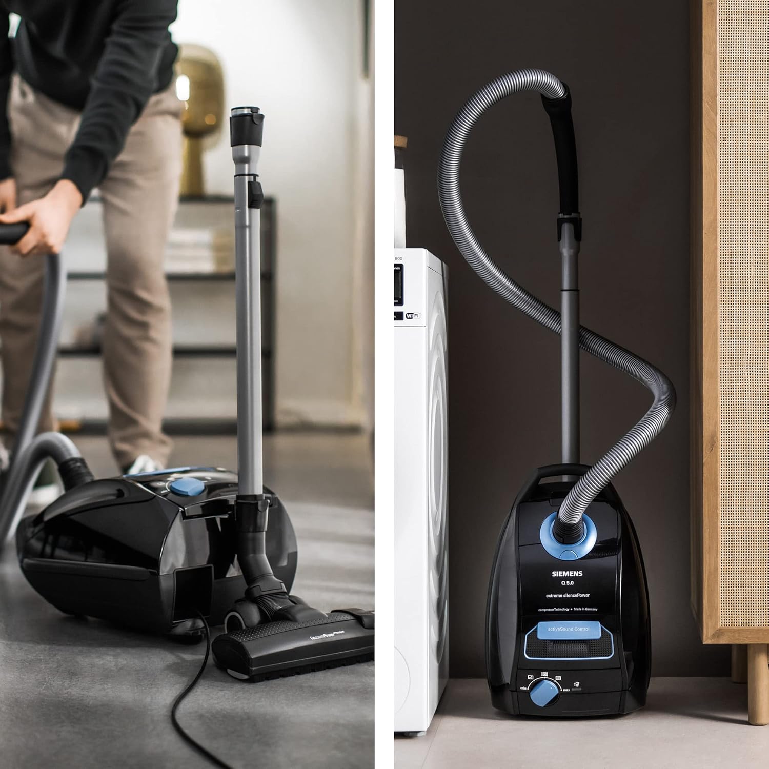 Siemens VSQ5X1230 Aspirateur 4,5 L Aspirateur réservoir cylindrique Sec 850 W Sac à poussière