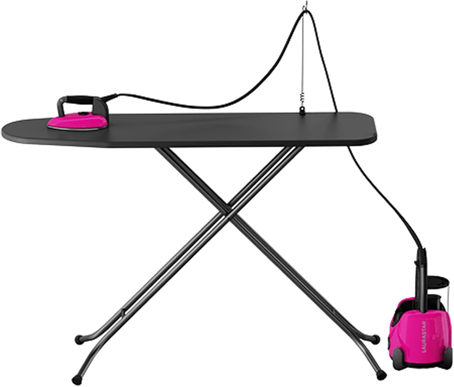 Laurastar Lift Plus Ultimate Black, Centrale Vapeur Nomade 3en1, Repasse, Défroisse et Purifie Vos Textiles, Vapeur Hygiénique, Design, Réservoir Amovible, Repassage Vertical, Enrouleur Automatique,