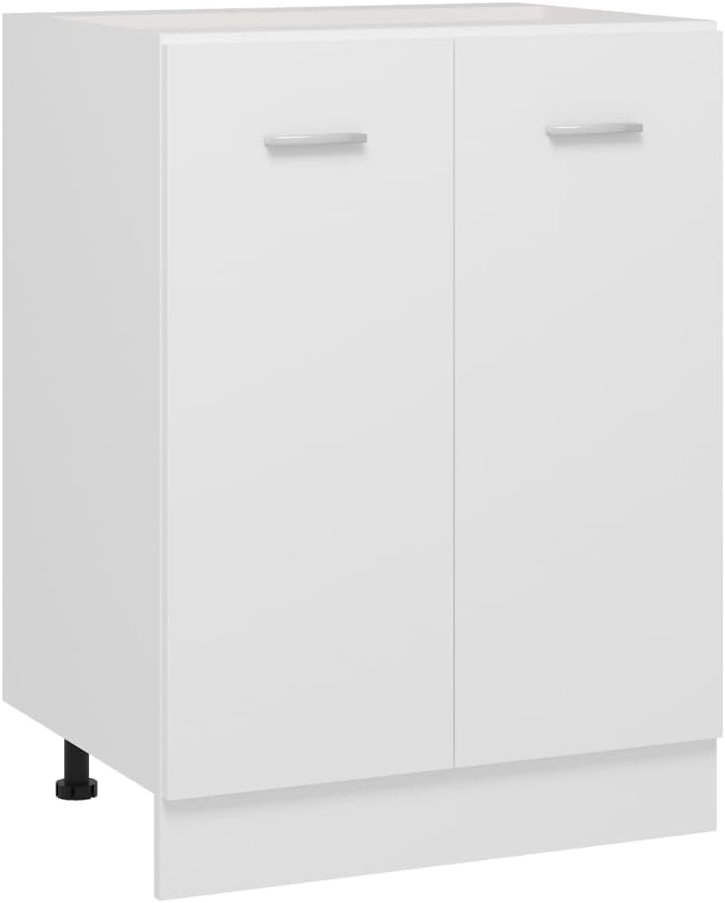 vidaXL Armoire à Micro-Ondes Placard Armoire de Rangement Meubles de Cuisine avec 4 Etagères Intérieur Maison Gris Béton 60x57x207 cm Aggloméré