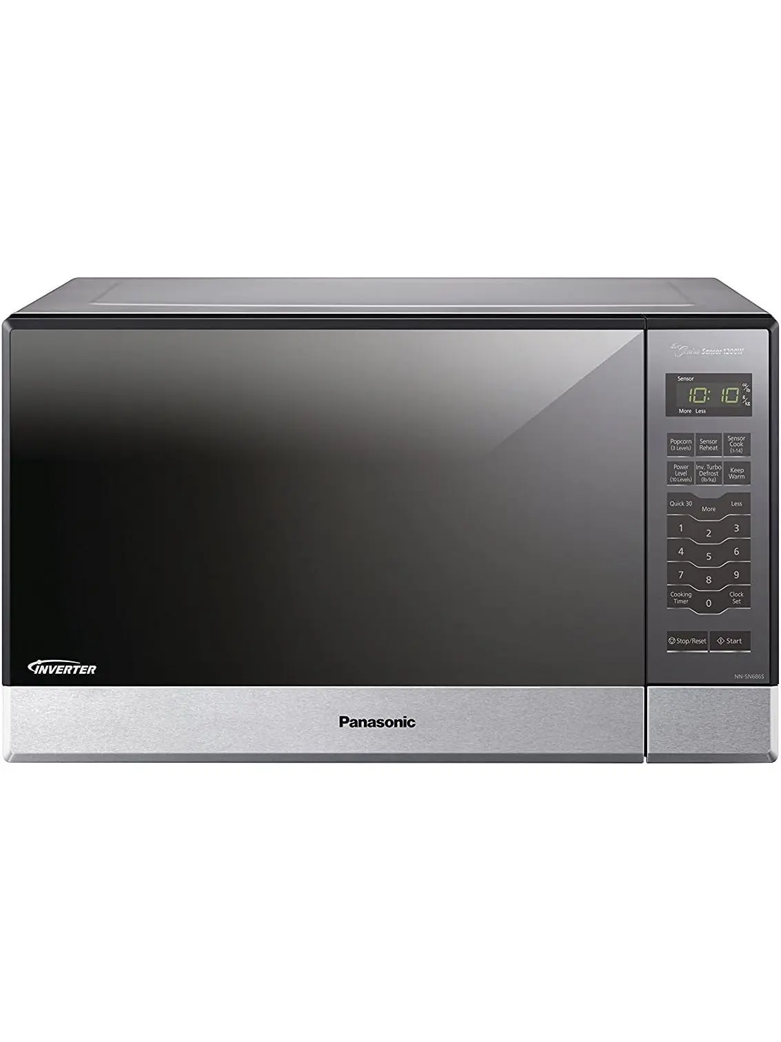 Panasonic Microwave Oven NN-SN686S Stainless Steel Countertop/Built-In with Inverter Technology and Genius Sensor, 1.2 Cubic Foot, 1200W