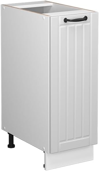 Vicco Meuble pour Four Fame-Line, Blanc Haute Brillance/Blanc, 60 cm avec étagères Ouvertes