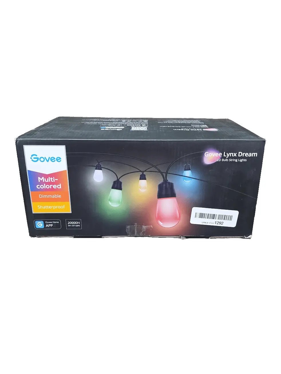 Govee Smart Outdoor String Lights, RGBIC Warm White 96ft (2 Ropes of 48ft) Father's Day LED Bulbs, WiFi Patio Lights Work with Alexa, APP Control, IP65 Waterproof, Dimmable for Balcony, Backyard