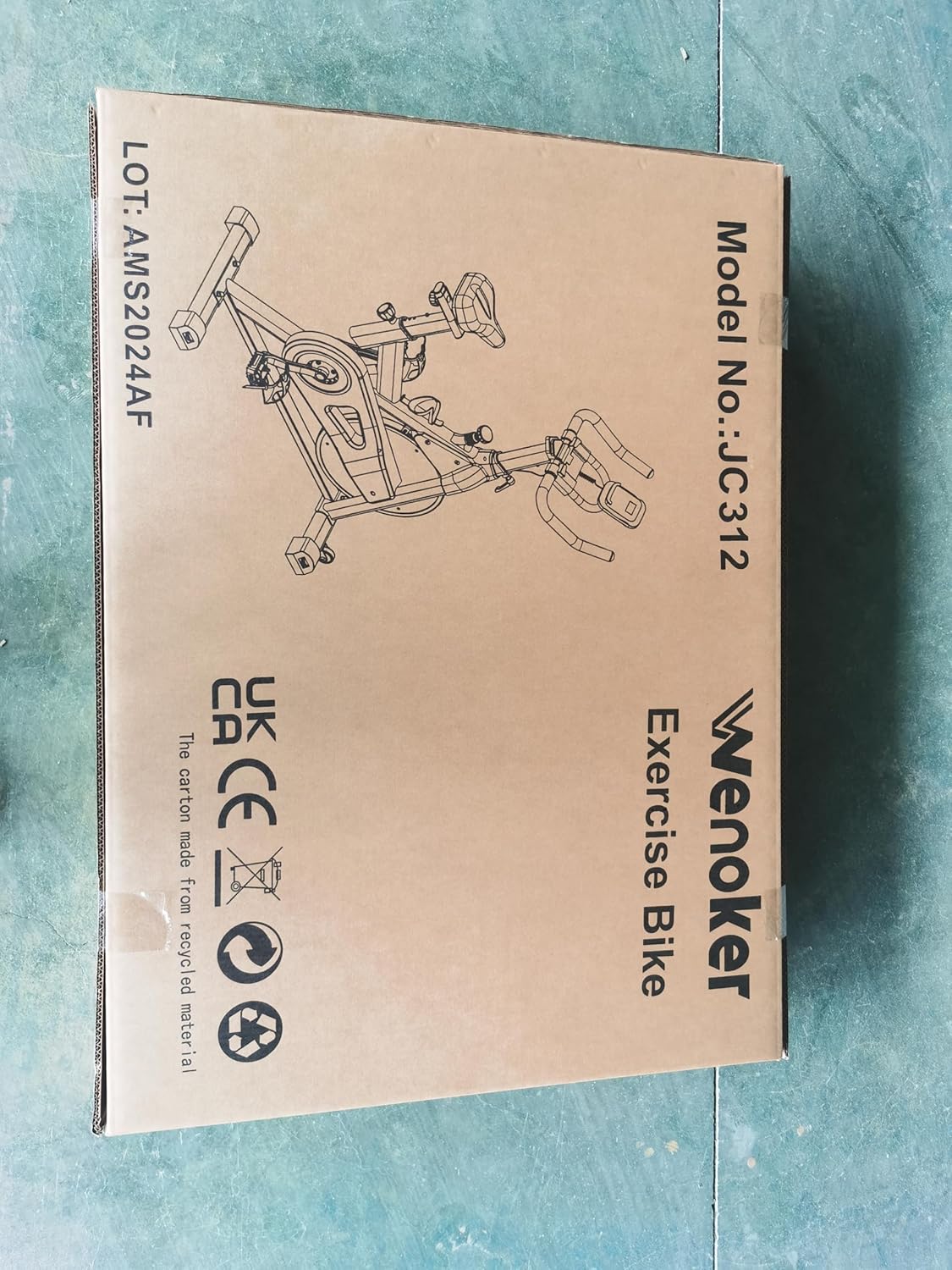 Wenoker Vélo d'Appartement Spinning, Résistance Magnétique Ajustable, Vélo d'Exercice à Siège Confortable et Écran, Entrainement Cardio Home Trainer, capacité de charge de 160 kg