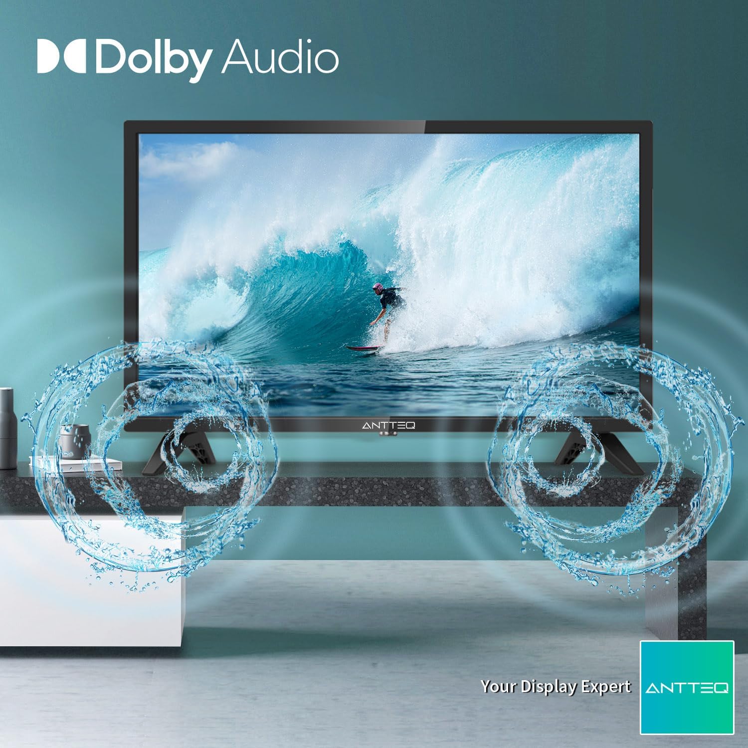 Antteq AB42D1 télévision 42 Pouces (TV 107 cm), Dolby Audio, LED, Triple Tuner DVB-C / T2 / S2, CI+, HDMI, Lecteur multimédia Via USB, Sortie Audio numérique, y Compris Mode hôtel