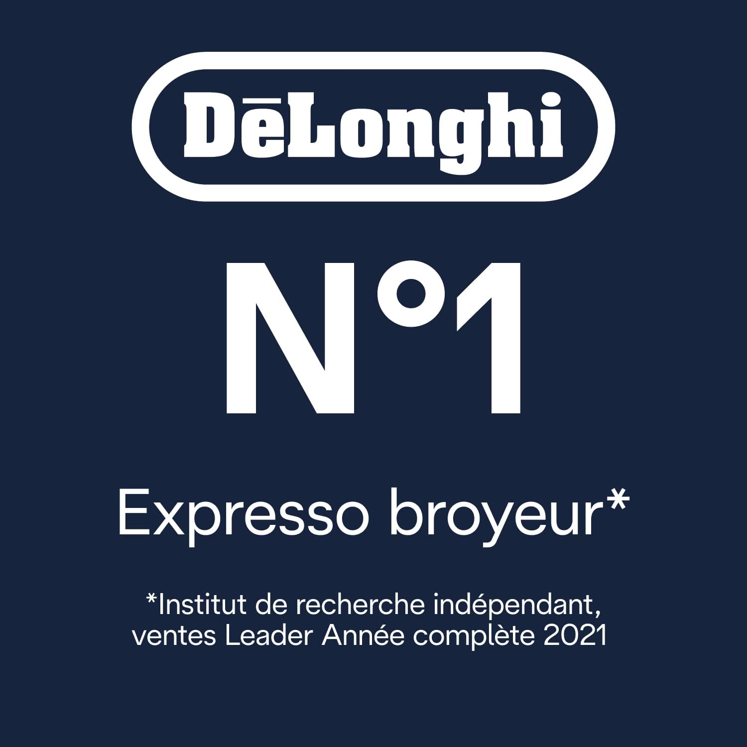 De'Longhi Dinamica Plus ECAM 370.70.B, Machine Expresso avec Broyeur, Système LatteCrema, Technologie Smart One Touch, Ecran Tactile Complet, Fonction My, 1.8l, Noir